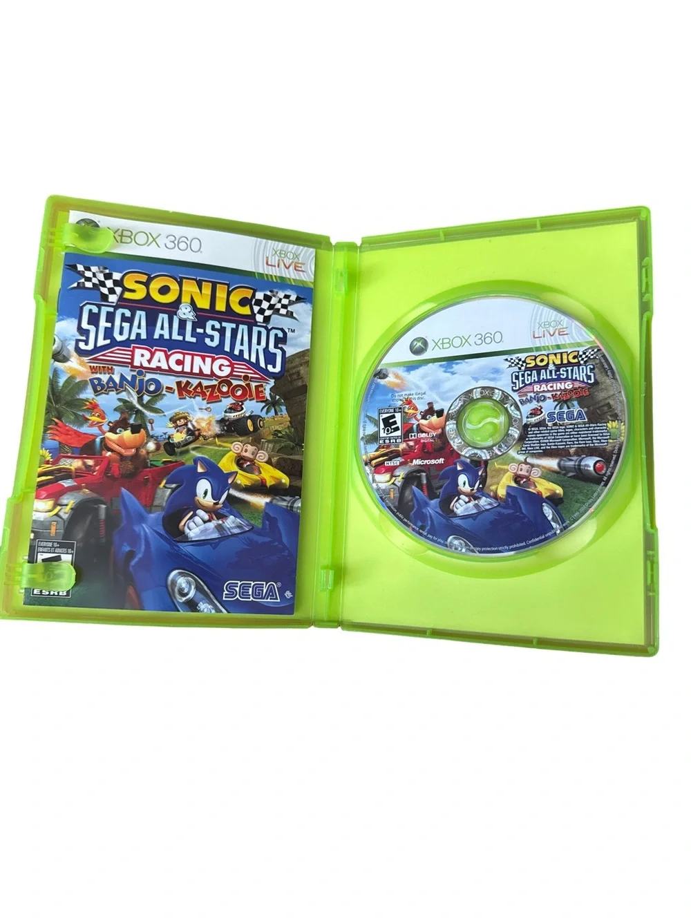 Sonic & Sega All-Stars Racing With Banjo-Kazooie (Microsoft Xbox 360, 2010) CIB